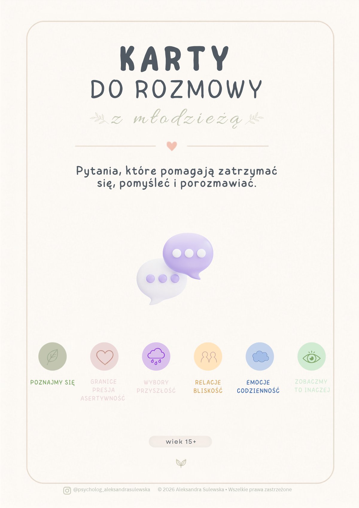 Karty do rozmowy z nastolatkiem — okładka